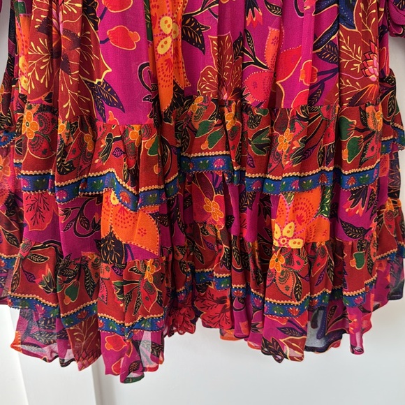 NWT Farm Rio Tropical Tapestry Long-Sleeve Minidress Size S - Picture 9 of 15